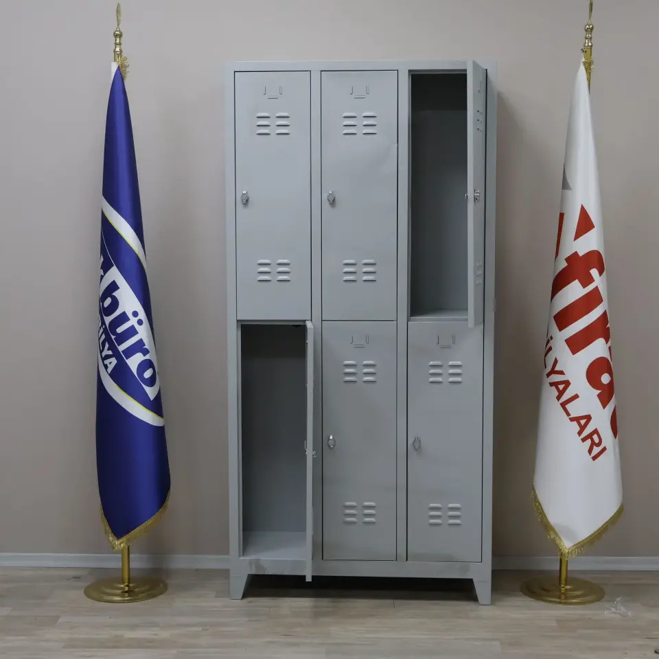 6'lı Çelik Soyunma Dolabı (Eko 6'lı)